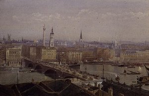 Anıtı gösteren Londra Köprüsü by John Crowther