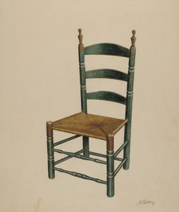 Merdiven Sırtlı Sandalye, c. 1939. by John Cutting