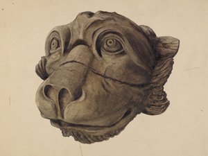 Kedi Kafası Gargoyle by John Davis