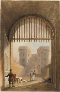 Gateway of the Gaol, Newcastle upon Tyne (bc, kağıt üzerinde mürekkep ve wc)