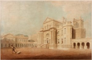 Seaton Delaval Hall (kağıt üzerine kalem, mürekkep, kurşun kalem ve wc)