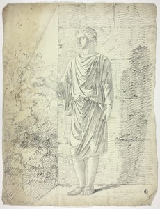 Ayakta Duran Bir Gençliğin Antik Heykelinden Sonra by John Downman