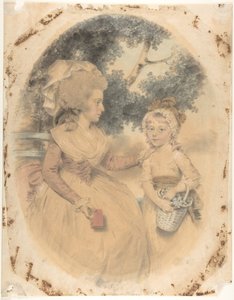 Bayan Morgan ve Çocuğu, 1785. by John Downman