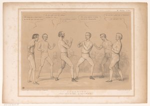 Spotpret, Lord Bentinck ve Lord Lyndhurst ile een bokswedstrijd