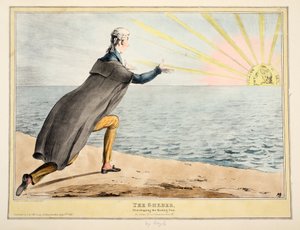 Gheber: Yükselen Güneşe Tapmak, 1830 (el boyaması gravür) by John Doyle