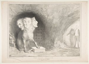 The State Cerberus, A Leaf Out of the Nead, Freely Translated, 11 Aralık 1834. by John Doyle