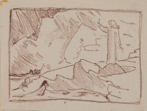 Columba nimet deniz kızları (kalem) by John Duncan