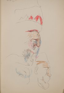 Başlıksız [Profil yüzleri] (kalem) by John Duncan