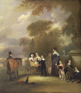 Rahip ve Bayan Henry Palmer, altı küçük çocukları ile Leicestershire, Oakham yakınlarındaki Withcote Hall