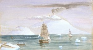 Beaufort Adası ve Erebus Dağı. 28 Ocak 1841
