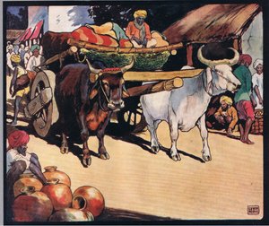 Bir arabayı çeken öküz, 1919