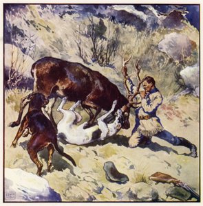 Mücadele bir izleyici için ilginç ve heyecan verici olurdu (renkli taş) by John Edwin Noble