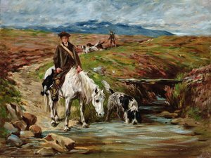 Dereden Su İçen At ve İspanyol by John Emms