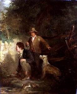 Boys Rabbiting (tuval üzerine yağlı boya) by John Everett Millais