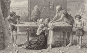 Ebeveynlerinin evinde Mesih by John Everett Millais