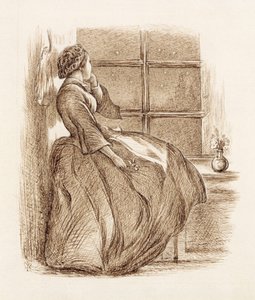 Kayıp Aşk, c.1859 (kalem ve mürekkep) by John Everett Millais