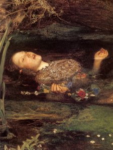 Ophelia, detay by John Everett Millais