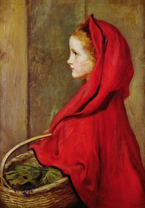 kırmızı başlıklı kız by John Everett Millais