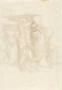 Reddedildi, Verso: Sketch of a Woman, 1853 (kağıt üzerine kalem ve kahverengi mürekkep) by John Everett Millais
