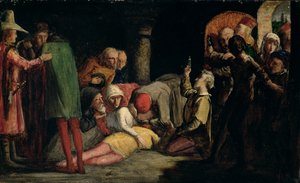 Romeo ve Juliet'in Ölümü, 1848 dolayları (değirmen tahtası üzerine yağlıboya) by John Everett Millais