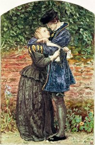 The Huguenot, 1852 (kağıt üzerinde wc, kalem, mürekkep ve guaj boya) (ayrıca bkz. 19693) by John Everett Millais