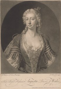 Ekselansları Galler Prensesi Augusta, 1751 by John Faber the younger