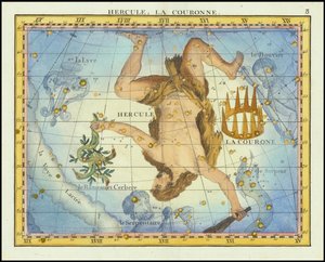 1776 - John Flamsteed - Hercules, La Couronne (Herkül ve Taç)