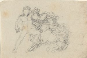 İnsan ve Centaur arasındaki savaş by John Flaxman
