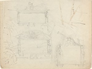 Anıtlar için Tasarımlar [recto ve verso] by John Flaxman