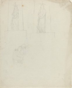 Bir Anıt için Tasarımlar [recto ve verso] by John Flaxman