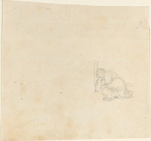 Kapıda Uyuyan Figür by John Flaxman