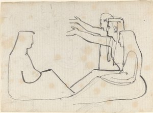 Dört Oturan Figür by John Flaxman