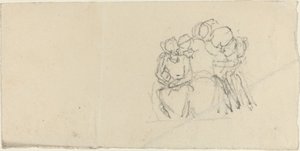 Oturan Figürü Çevreleyen Figür Grubu by John Flaxman