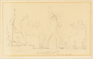 Minerva ve Aşil by John Flaxman