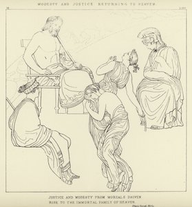 Alçakgönüllülük ve Adalet Cennete Dönüyor by John Flaxman