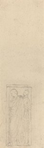 İki Pelerinli Figürlü Rölyef by John Flaxman