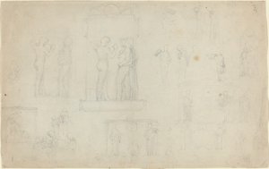 Eskizler Sayfası [recto ve verso] by John Flaxman