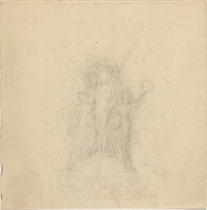 Figür Taçlı Bir Anıt Çalışmaları [recto ve verso] by John Flaxman