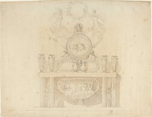 Buckingham Sarayı Süslemeleri Çalışması by John Flaxman