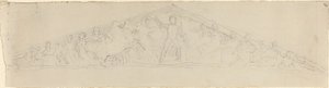 Parthenon Batı Alınlığının Yeniden İnşası Çalışması by John Flaxman