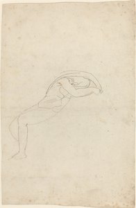 Yarı Yatan Figürün Çalışması by John Flaxman