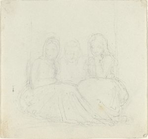 Üç Oturan Kadın Figürü by John Flaxman