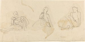 Üç Oturan Figür by John Flaxman