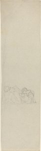 İki Birbirine Sarılmış Figürler by John Flaxman