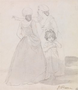 İki Kadın ve Bir Çocuk by John Flaxman