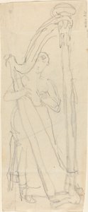 Arp Çalan Kadın (Lavinia Banks?) by John Flaxman