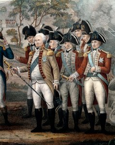 İngiliz subaylar Tarleton, Cornwallis, Abercrombie, O
