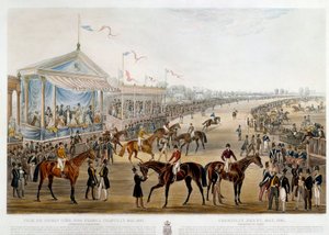 Prix du jokey club a Chantilly in 1841 Baskı John Frederick Herring (1795-1865)