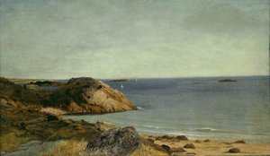 Rocky Coast, 1860 dolayları (tuval üzerine yağlı boya) by John Frederick Kensett