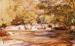 Bir Havuz ve İskoç Nehri by John Frederick Lewis